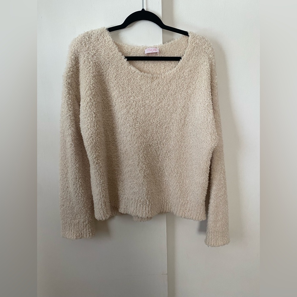 Pink Lily cream sweater